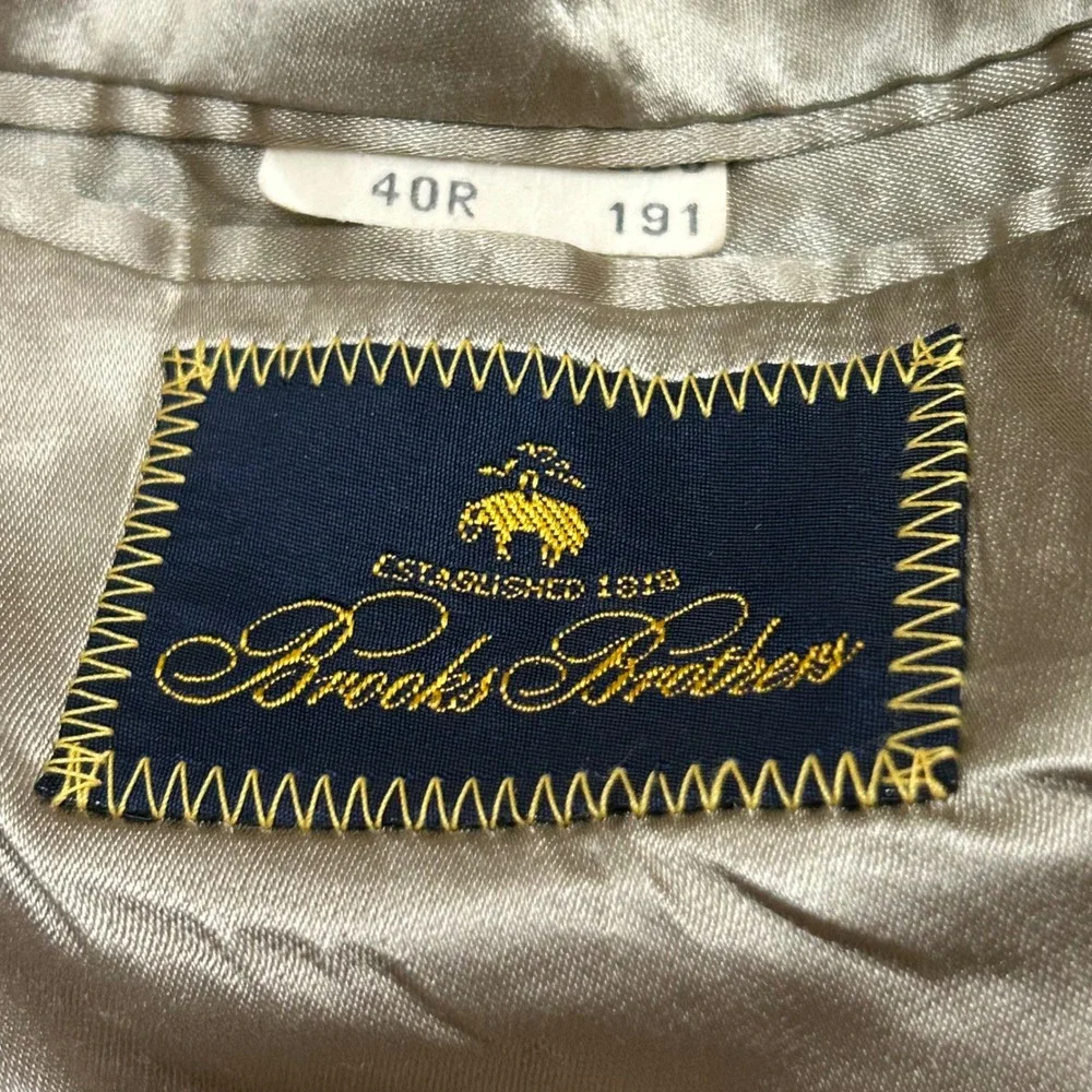 Brooks Brothers Overcoat 40R Tan Camel Hair Double Breasted Polo Coat Vintage - Picture 8 of 16